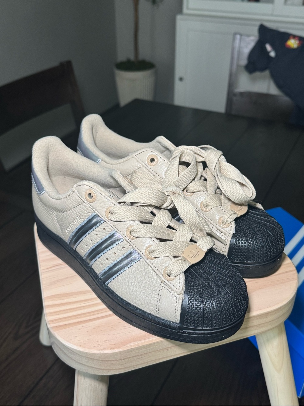 Adidas Superstar 2 Cream Chrome Black Size 7 - Picture 6 of 9
